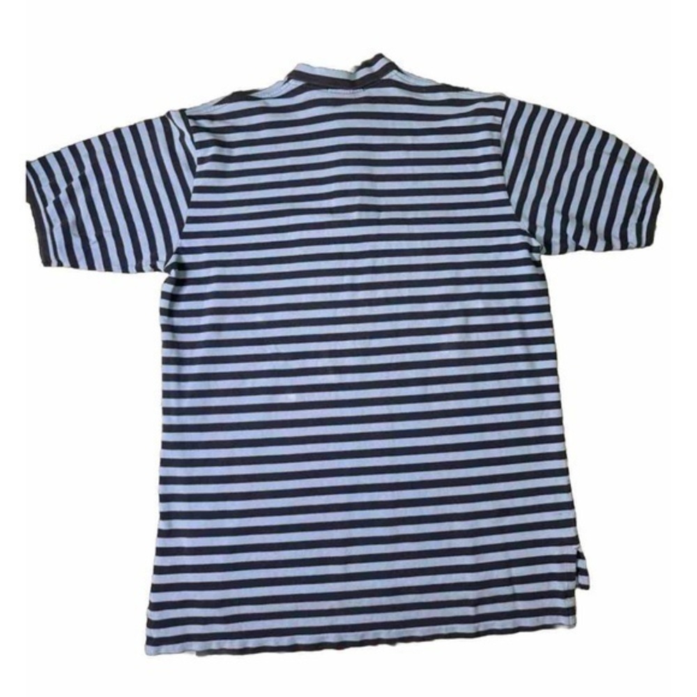Vtg Ralph Lauren Polo XL Golf Blue Stripe 100% Pima Cotton RL Logo - Picture 2 of 3